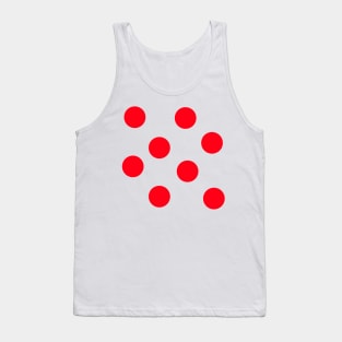 Red on White Polka Dots Tank Top